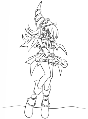 Dark Magician Girl Coloring Page